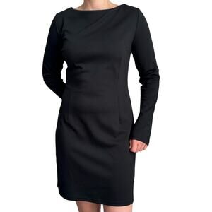 Vintage BB Dakota Black Lace Up Long Sleeve Short Mini Dress Women's Large